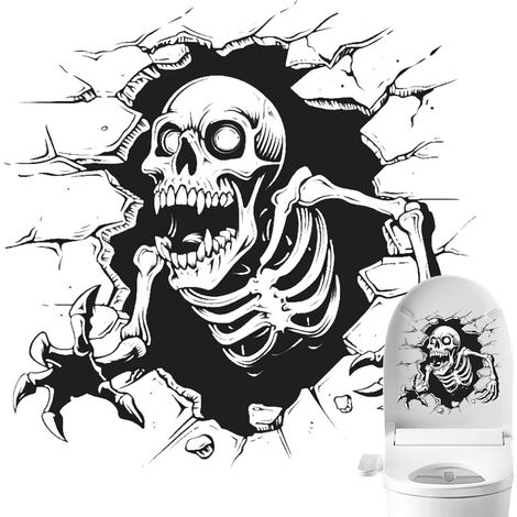 Autocollant décoratif pour abattant de WC Goth - Autocollant imperméable (1/5)