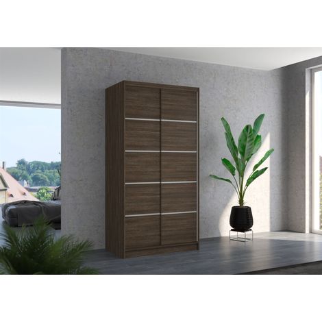 Schiebetürenschrank Schrank Nr.130 in Wenge matt 100x200x58 cm (1/3)