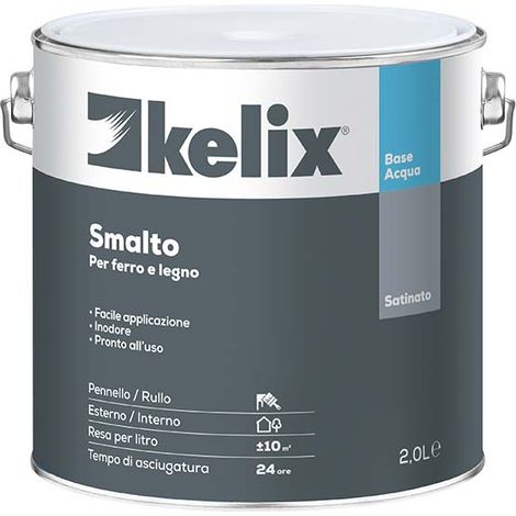 Smalto acqua kelix satinato 2 lt bianco