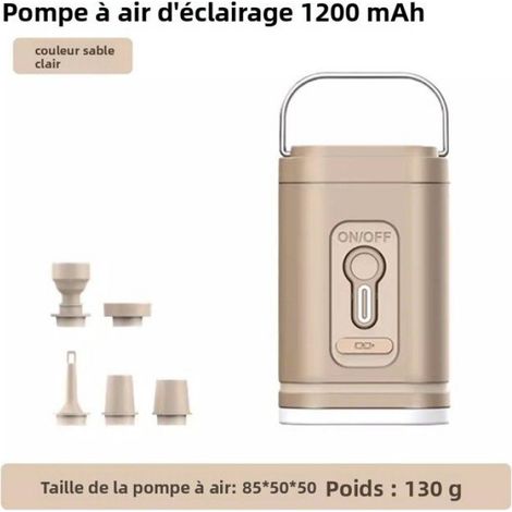 1 Pompe à air compacte haute puissance pour tente camping extérieur portable (1/4)