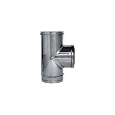 RACCORDO A T 90 ° IN ACCIAIO INOX AISI 304 MONOPARETE SPESSORE MM.05 FFM EE ¸ mm.120