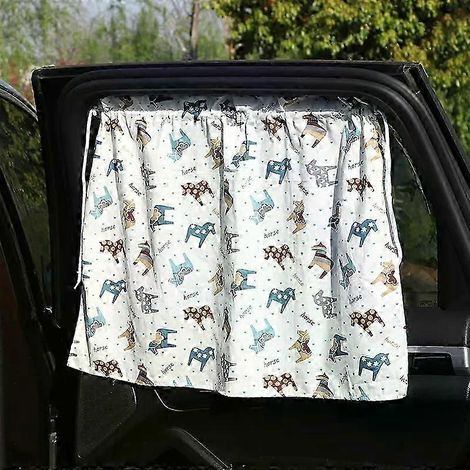 Pare-soleil universel pour voiture, protection UV, rideau pare-soleil pour vitres latérales, ventouse rétractable, occultant la lumière (03) (1/5)