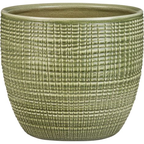 Scheurich Übertopf Serie 866 Ø 14 x 12,2 cm kaki Blumentöpfe & Übertöpfe