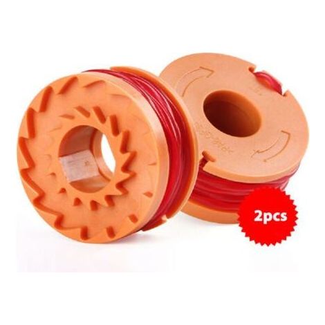 2 Spulen Schneidfaden à 3 m, 1,65 mm Durchmesser, langlebig, kompatibel mit WORX WA0010 Freischneidern und Trimmern (1/4)