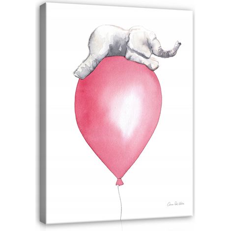 Peinture pour chambre d'enfant éléphant sur toile 100x70 (1/3)