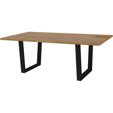 Mesa de Comedor "Hollywood" Roble / Negro - 200 x 100 x 76 cm (1/3)