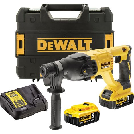 Dewalt DCH133P2 18v SDS+ Brushless Hammer SDS Drill 2 x 5.0ah Battery Tstak Case (1/4)