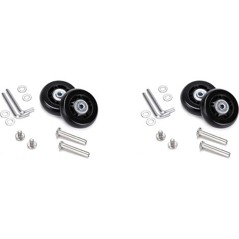 Roues de Rechange pour Valise à Bagages 60 mm x 18 mm, Kits de Réparation de Roulements de Roulettes Pivotantes En Caoutchouc, 2 de 4 (1/5)