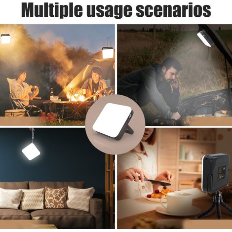 Lampe de camping extérieure étanche à LED, lampe de tente avec double mode de charge magnétique intégré, lampe de secours (1/5)