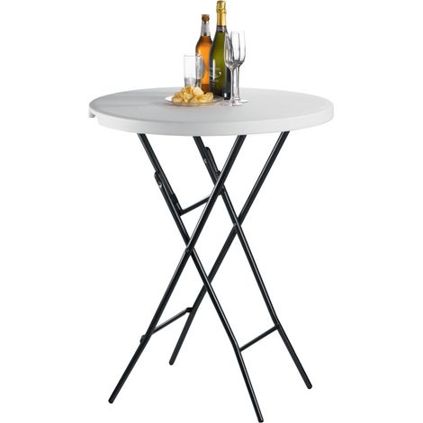 Table cocktail - Acier/Plastique - 800x800x1100mm - 50kg - Saro
