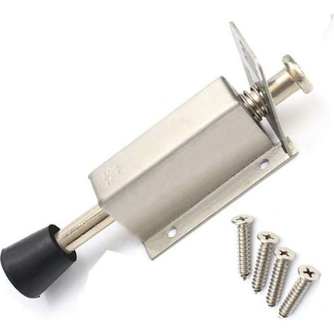 Guide de porte à pédale 12-48 mm en Acier inoxydable Butoir de porte Amortisseur de sol Bloque-porte Cale à pédale Quincaillerie (1/5)