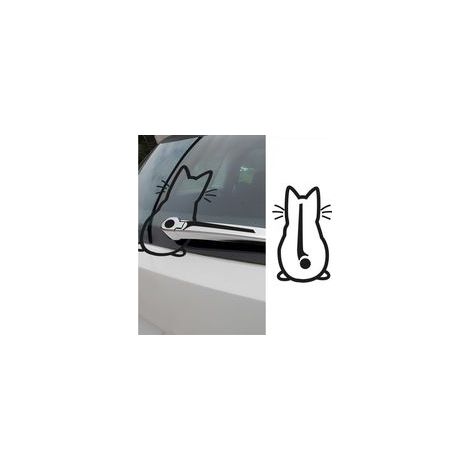 (200×320×1)Autocollant pour Essuie-Glace de Chat, Autocollant de Chaton Amusant pour Essuie-Glace, Décalcomanies Mignon 3D pour Pare-Brise Arrière, Autocollants de Voiture pour Ordinateur Mur (1/5)