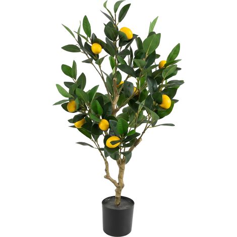 Künstlicher Zitronenbaum im Topf, Höhe 80 cm (1/5)
