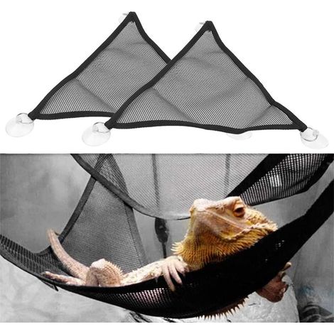 Hamac pour Reptiles, hamac pour lézards, hamac en Maille, lit Suspendu pour Animaux de Compagnie (30 x 30 x 30 cm) (1/5)