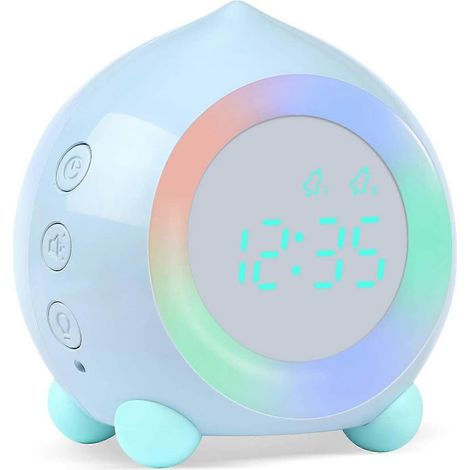 Réveil veilleuse enfant LED numérique, veilleuse pour fille et garçon, jour et nuit, volume (1/5)