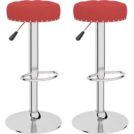 Maison Exclusive - Barhocker 2 Stk. Weinrot Stoff