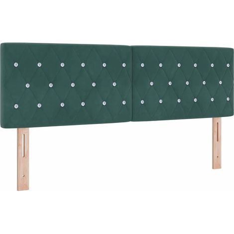 Maison Exclusive - Cabecero LED con tiras LED Verde oscuro 144 cm