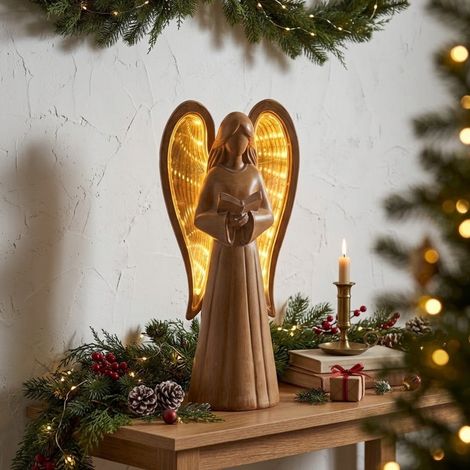 Graceful Praying LED Angel Figurine (1/2)