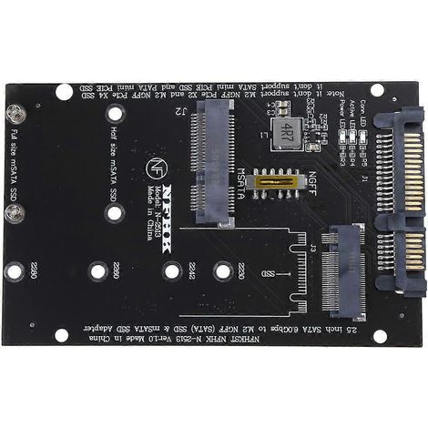 Adapterkarte 2-in-1 für M.2 mSATA SSD zu SATA (2230, 2242, 2280) für PC und Laptop (1/5)