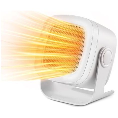 Chauffage Soufflant, PTC Mini Chauffage Electrique Oscillation à 90°, Chauffage électrique avec 2 Modes, Chauffage d'appoint Compact, Portatif Chauffage pour Salon, Chambre et Bureau (1/4)