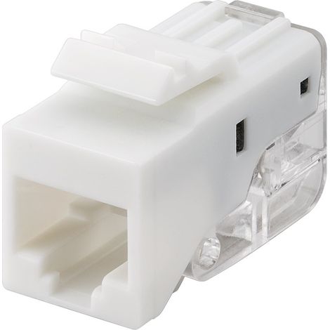 Goobay 95739 CAT 5e Keystone RJ45 Jack, UTP, 100 MHz, Blanco