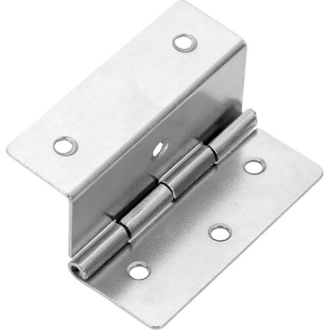 Charnière pliante à 6 trous pour porte de placard de cuisine, couleur argent, 1 pièce (1/5)