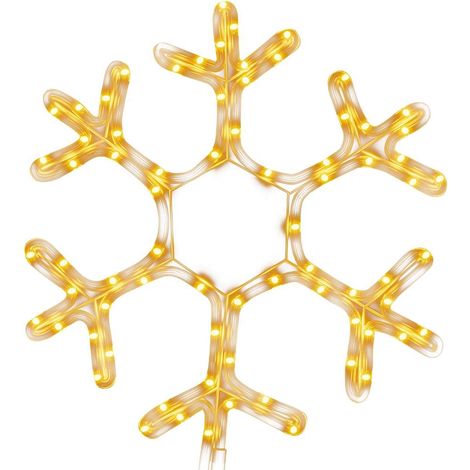 Figure de flocon de neige de Noël et 72 LED Blanc chaud 38x37cm (1/5)