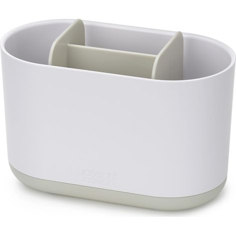 Cesta Portacepillos Grande Duo™ de Joseph Joseph, almacenamiento organizado para cepillos de dientes, pasta y hilo dental, fácil de limpiar y con base antideslizante.