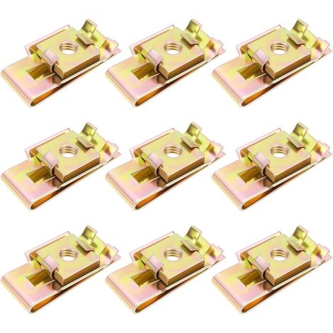 Lot de 20 écrous Cage étroits M4 en Acier Galvanisé pour Fixations Légères 24 X 10 Mm (1/5)