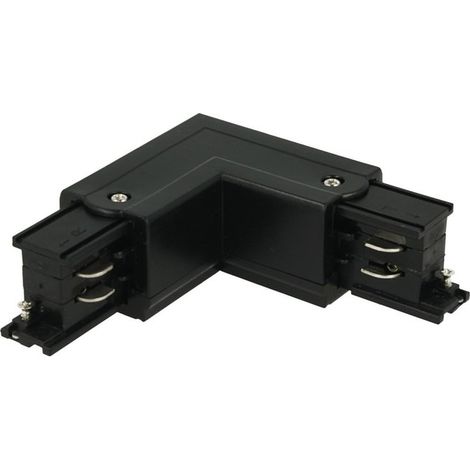 Connettore Giunto Forma L Destro Colore Nero Per Barra Sistema Binario Trifase CB40201 CB40202 CB40203