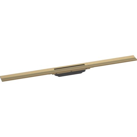 Hansgrohe RainDrain Flex - Caniveau de douche linéaire avec grille en inox 900, pour montage libre, découpable, bronze brossé 56045140 (1/5)