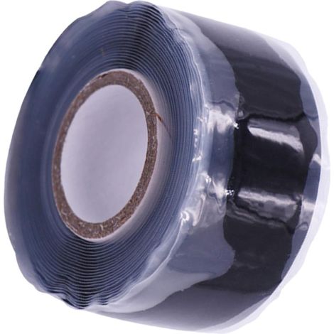 Bande réparatrice de fuites silicone noire auto-adhésive (1/5)
