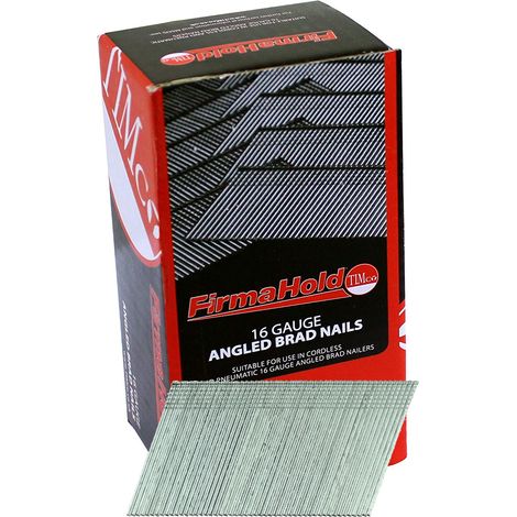 TIMco FirmaHold Angled 16g x 45mm Galvanised Brad Nail No Gas Qty 2000