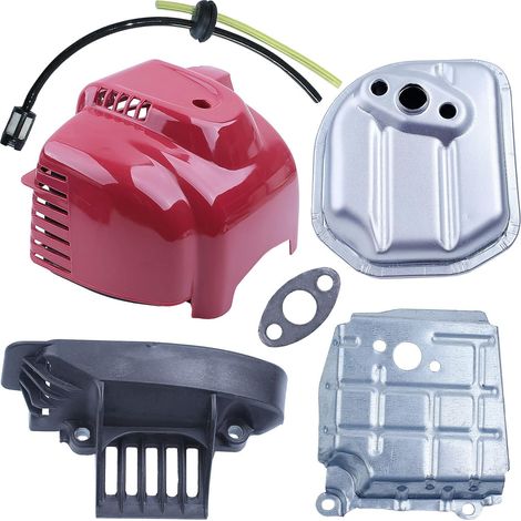 Couvercle supérieur du moteur, capot, kit silencieux pour Honda GX35 GX35NT HHT35S, couvercle supérieur du cylindre, silencieux avec pare-étincelles, couvercle du silencieux, joint du silencieux (1/5)