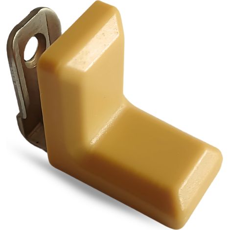 Ángulo para muebles Komandorek, soporte metálico + tapa, marrón, HAYA (09) 100 PIEZAS (1/5)