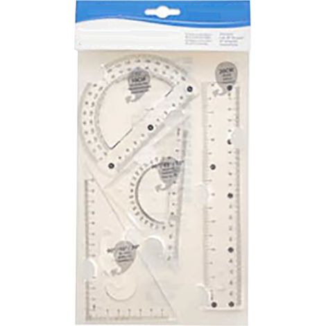 Set mit 4 transparenten Kunststofflinealen, ideales Schreibwarenset für Schulkinder und Kinder, hochpräzises Zeichnen, 20 cm (1/5)