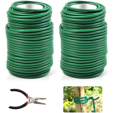 Fil De Jardin Vert Souple 3 5mm X 20m 2 Rouleaux Pour Attache Tomates Et Plantes Grimpantes