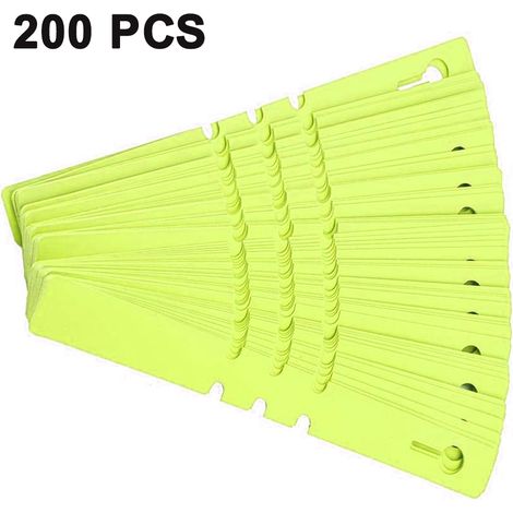 200 etiquetas de plástico para árboles, ideales para plantas de jardín, etiquetas colgantes para plantas, etiquetas envolventes de 2 x 21 cm para viveros y jardines.