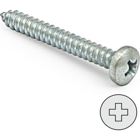 tornillo rosca metal din 7981 zincado larg.r/chapa 80mm ø rosca chapa 4.8mm