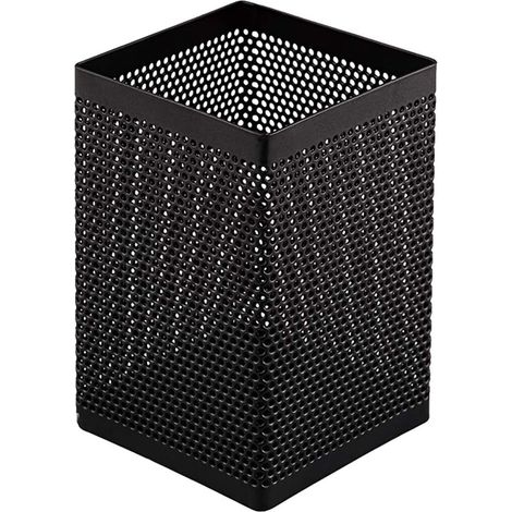 Support Stylo Métallique - Maille Noire - 7 x 7 x 10 cm - Pour Bureau École Maison - 1 Pièce (1/5)