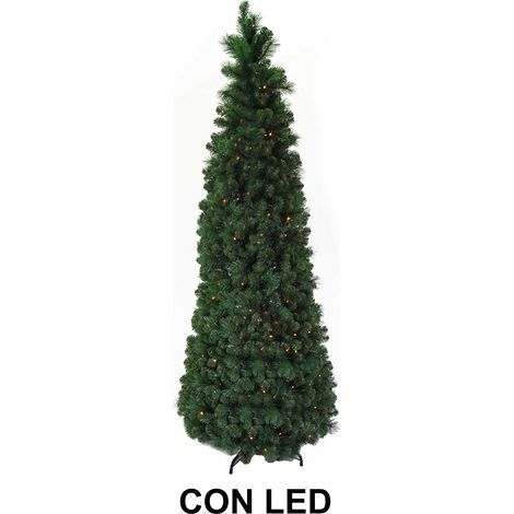 Albero di Natale Artificiale Pieghevole 180 cm 793 Rami con Luci LED Verde (1/5)