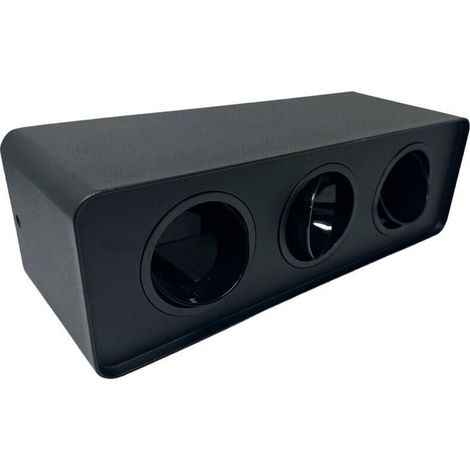 Porta Faretto Triplo Supporto Orientabile Montaggio Da Soffitto Nero P343n (1/4)