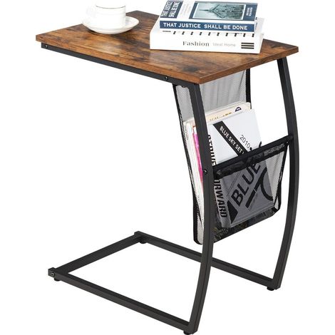 C-Shaped End Table Sofa Side Coffee Laptop Table BesideTable Living Room Bedroom (1/2)
