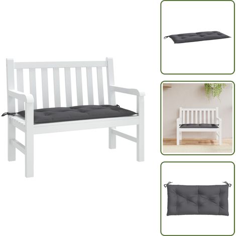 Gartenbank-Auflage Anthrazit 100x50x7 cm Oxford-Gewebe - Sitzkissen - Gartenkissen - Balkonmöbel - Outdoor Möbel - Lounge Set