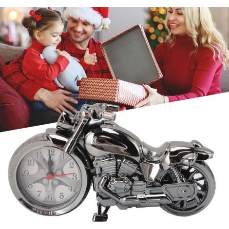Vintage-Motorradwecker im Nachbau-Design – 168B Gold – Kunststoff, 21,5 cm – Praktische Geschenkidee für Kinder, Bürodekoration