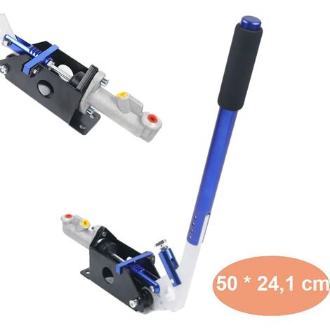Freno a mano idraulico, lega di alluminio, 50 x 24,1 cm, dimensioni vite M8/M13, dimensione foro tubo M10, compatibilità universale (1/5)