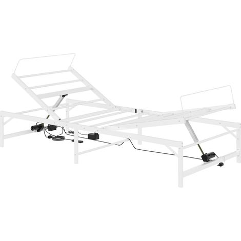 Telaio Letto Elettrico Regolabile Bianco 75 x 190 cm Acciaio vidaXL (1/5)