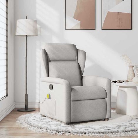Maison Exclusive - Massagesessel Wolkengrau Stoff