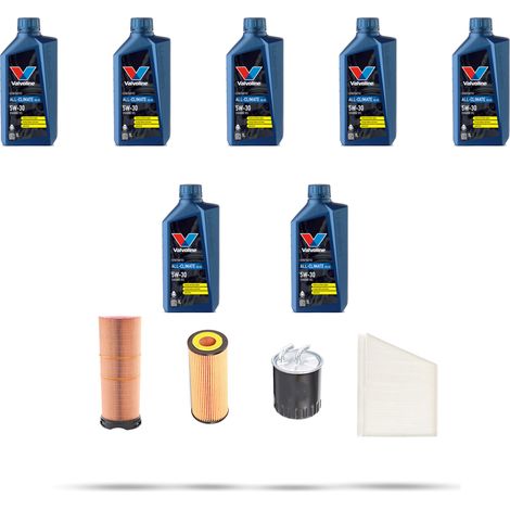 Kit tagliando 4 FILTRI e 7L OLIO compatibile con Mercedes Classe E (w211,S211) E220 CDI 125kw dal 2006 al 2009 (1/5)