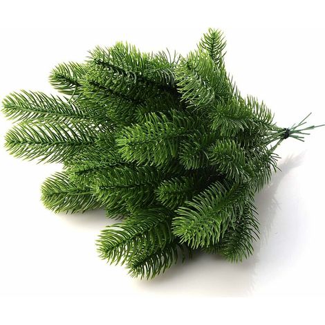 Lot de 30 branches de pin artificielles pour décoration de Noël (1/5)